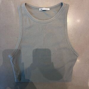 Washed sage green Zara tank top size large